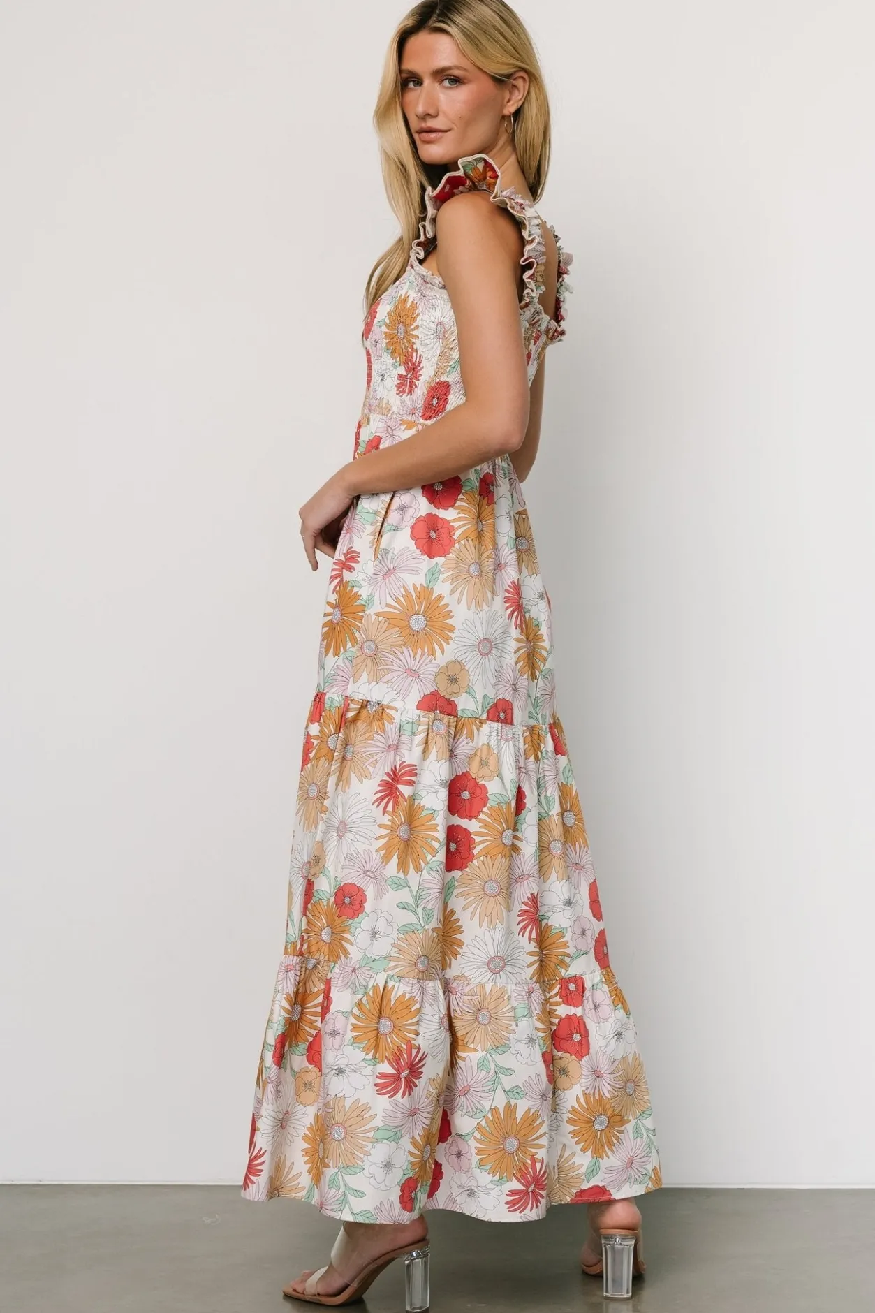 Clearance Baltic Born Adela Maxi Dress | Cream Multi Floral CreamMultiFloral