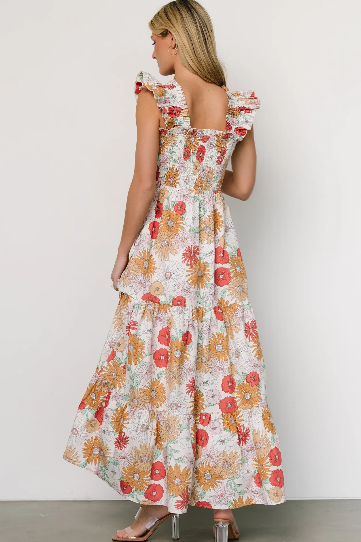 Clearance Baltic Born Adela Maxi Dress | Cream Multi Floral CreamMultiFloral