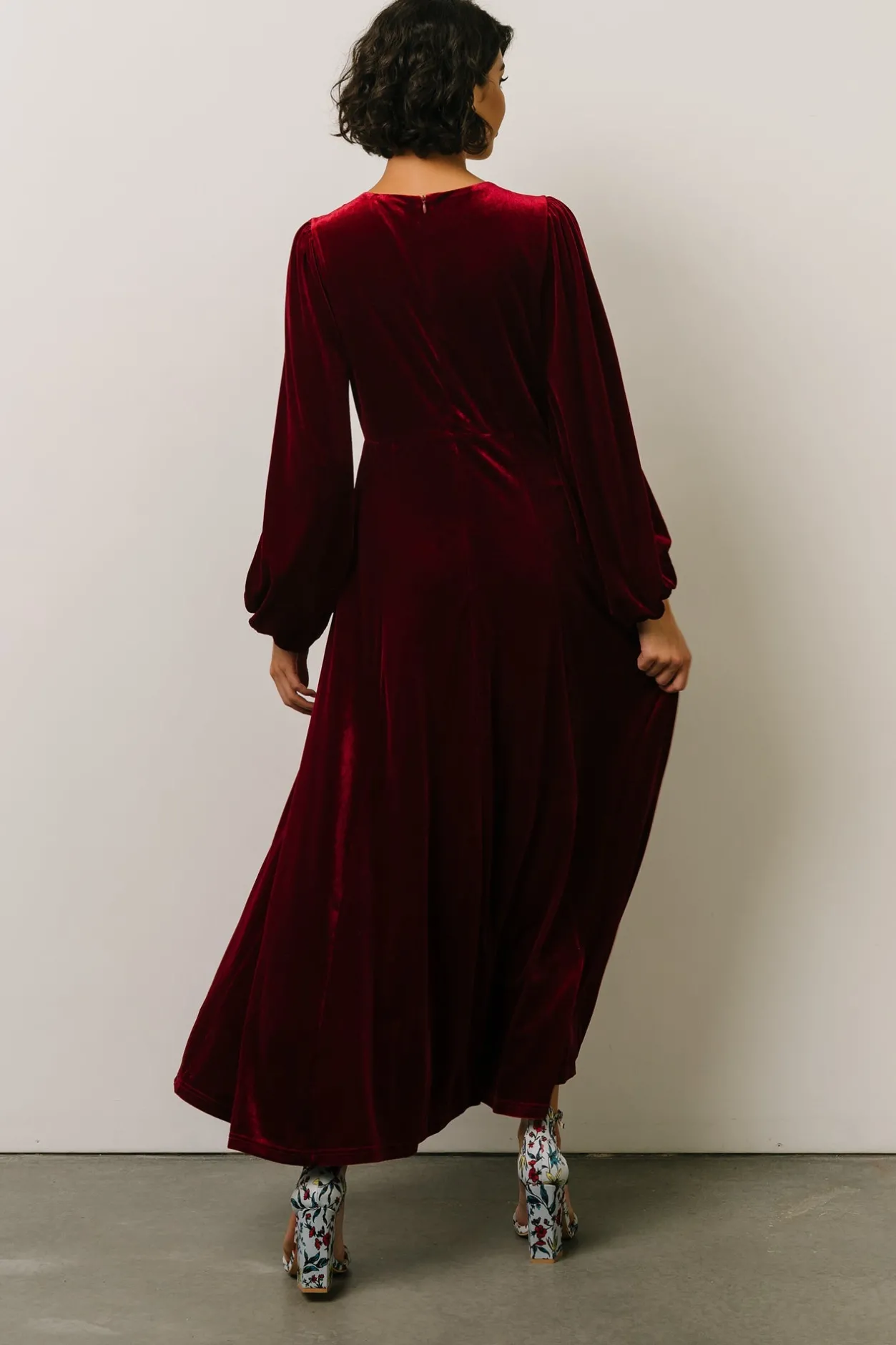 Clearance Baltic Born Adelita Velvet Maxi Dress | Merlot