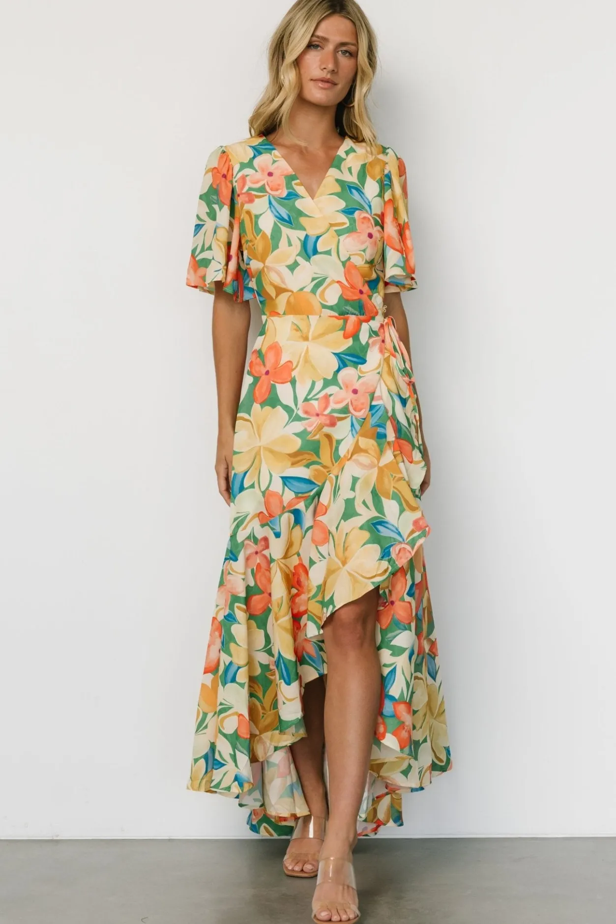 Online Baltic Born Adrianna Wrap Maxi Dress | Multi Floral MultiFloral