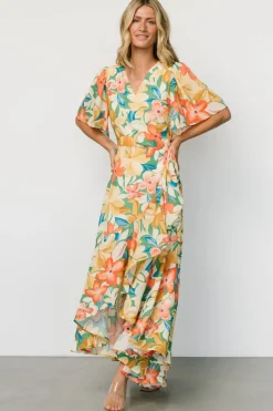 Online Baltic Born Adrianna Wrap Maxi Dress | Multi Floral MultiFloral