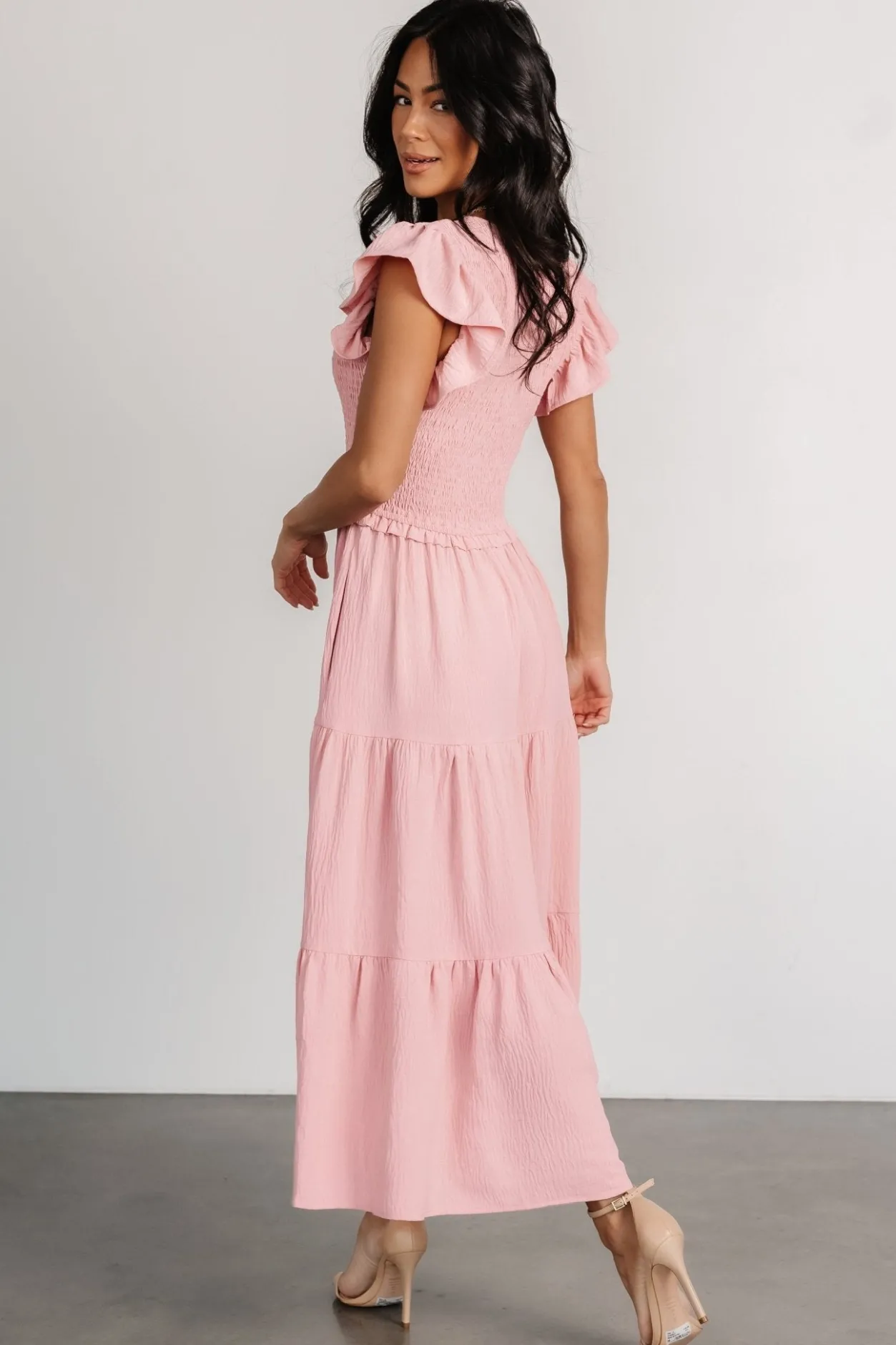 Clearance Baltic Born Afton Smocked Tiered Dress | Vintage Blush VintageBlush