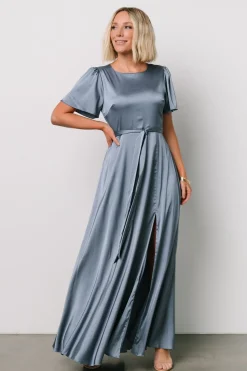 Best Baltic Born Agnes Satin Maxi Dress | Whisper Blue WhisperBlue