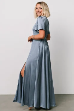 Best Baltic Born Agnes Satin Maxi Dress | Whisper Blue WhisperBlue
