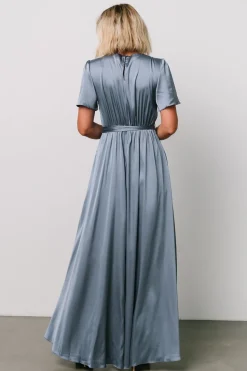 Best Baltic Born Agnes Satin Maxi Dress | Whisper Blue WhisperBlue