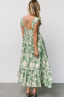 Discount Baltic Born Aita Maxi Dress | Green + Ivory Floral Green+IvoryFloral