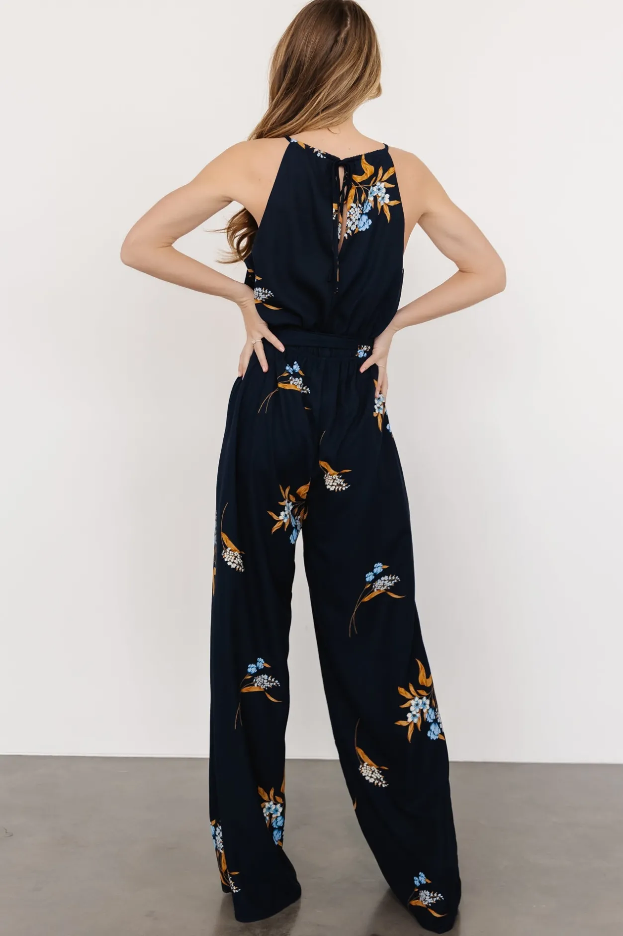 Best Baltic Born Alameda Halter Jumpsuit | Navy Blue Floral NavyBlueFloral