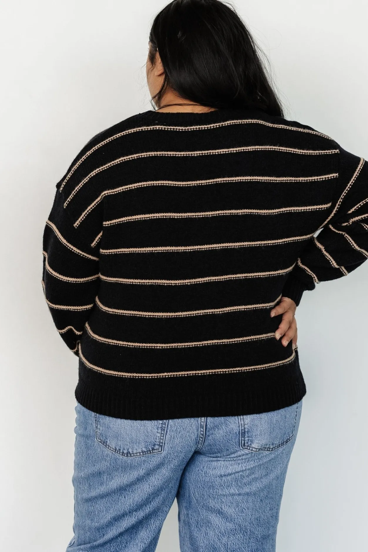 Best Baltic Born Alanis Stripe Sweater | Black + Camel Black+Camel