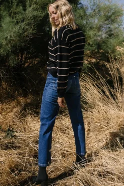 Best Baltic Born Alanis Stripe Sweater | Black + Camel Black+Camel