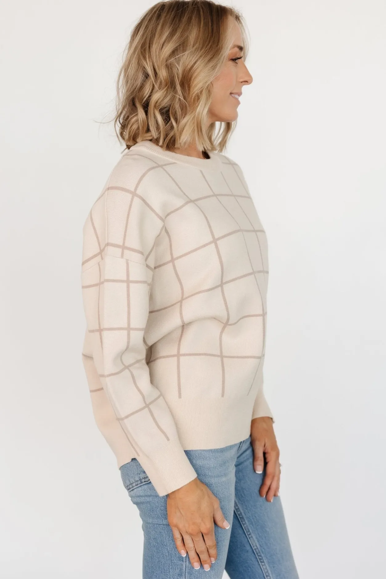 Outlet Baltic Born Alden Knit Sweater | Oatmeal + Taupe Oatmeal+Taupe
