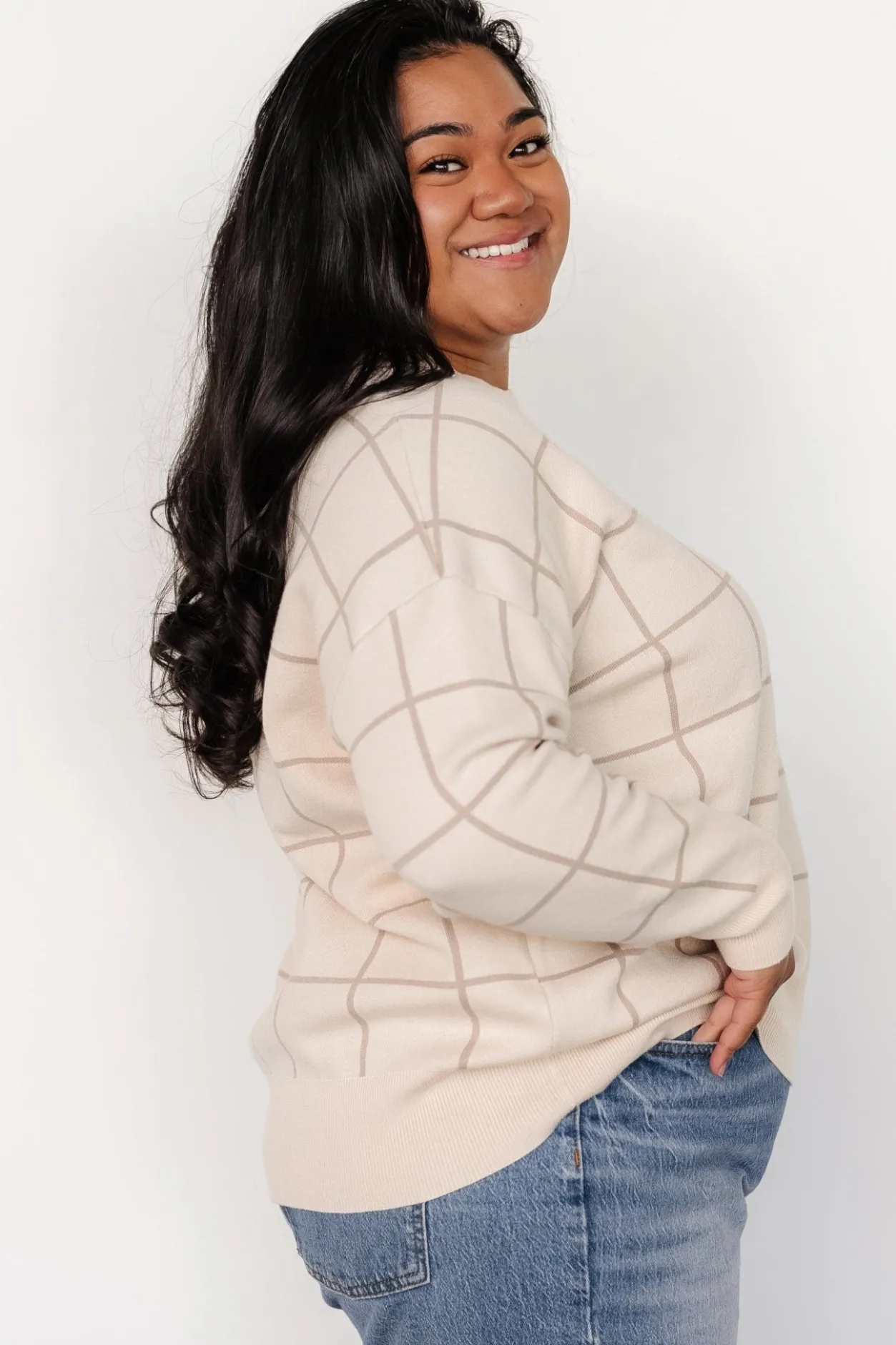 Outlet Baltic Born Alden Knit Sweater | Oatmeal + Taupe Oatmeal+Taupe