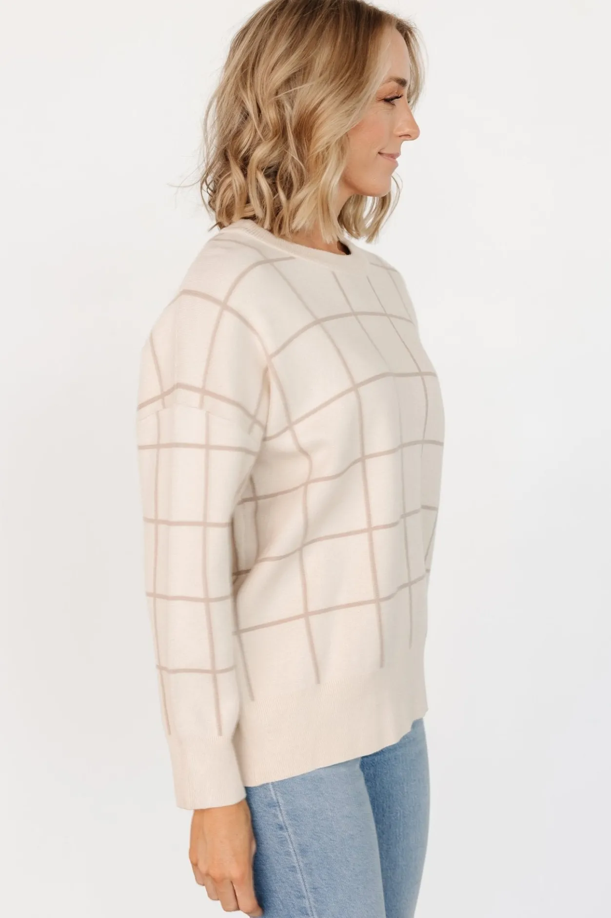 Outlet Baltic Born Alden Knit Sweater | Oatmeal + Taupe Oatmeal+Taupe