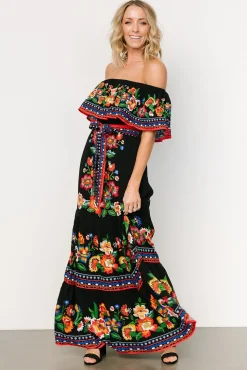 Discount Baltic Born Alejandra Maxi Dress | Black Multi Floral BlackMultiFloral