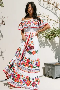 Sale Baltic Born Alejandra Maxi Dress | Ivory Multi Floral IvoryMultiFloral
