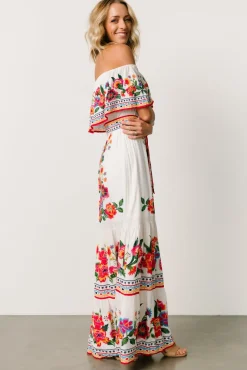 Sale Baltic Born Alejandra Maxi Dress | Ivory Multi Floral IvoryMultiFloral