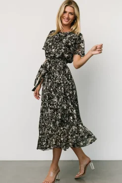 Fashion Baltic Born Alexandra Pleated Dress | Black + Slate Black+Slate