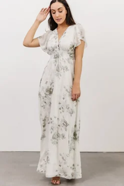 Best Baltic Born Alexandria Smocked Maxi Dress | Dusty Sage Floral DustySageFloral
