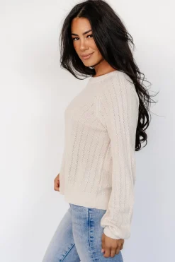 Best Baltic Born Alix Knit Sweater Top | Natural