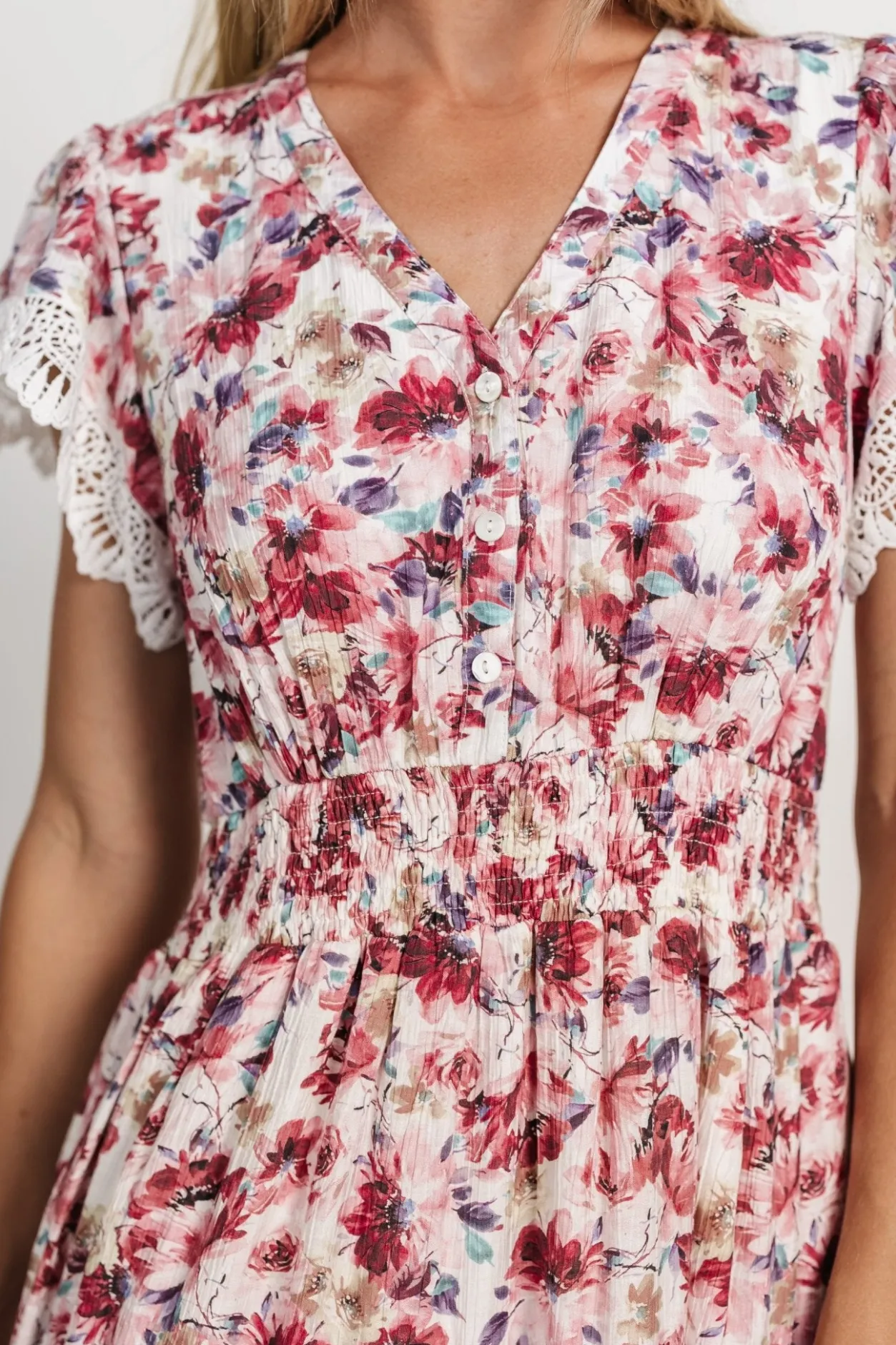 Outlet Baltic Born Aliyah Midi Dress | Berry Floral BerryFloral