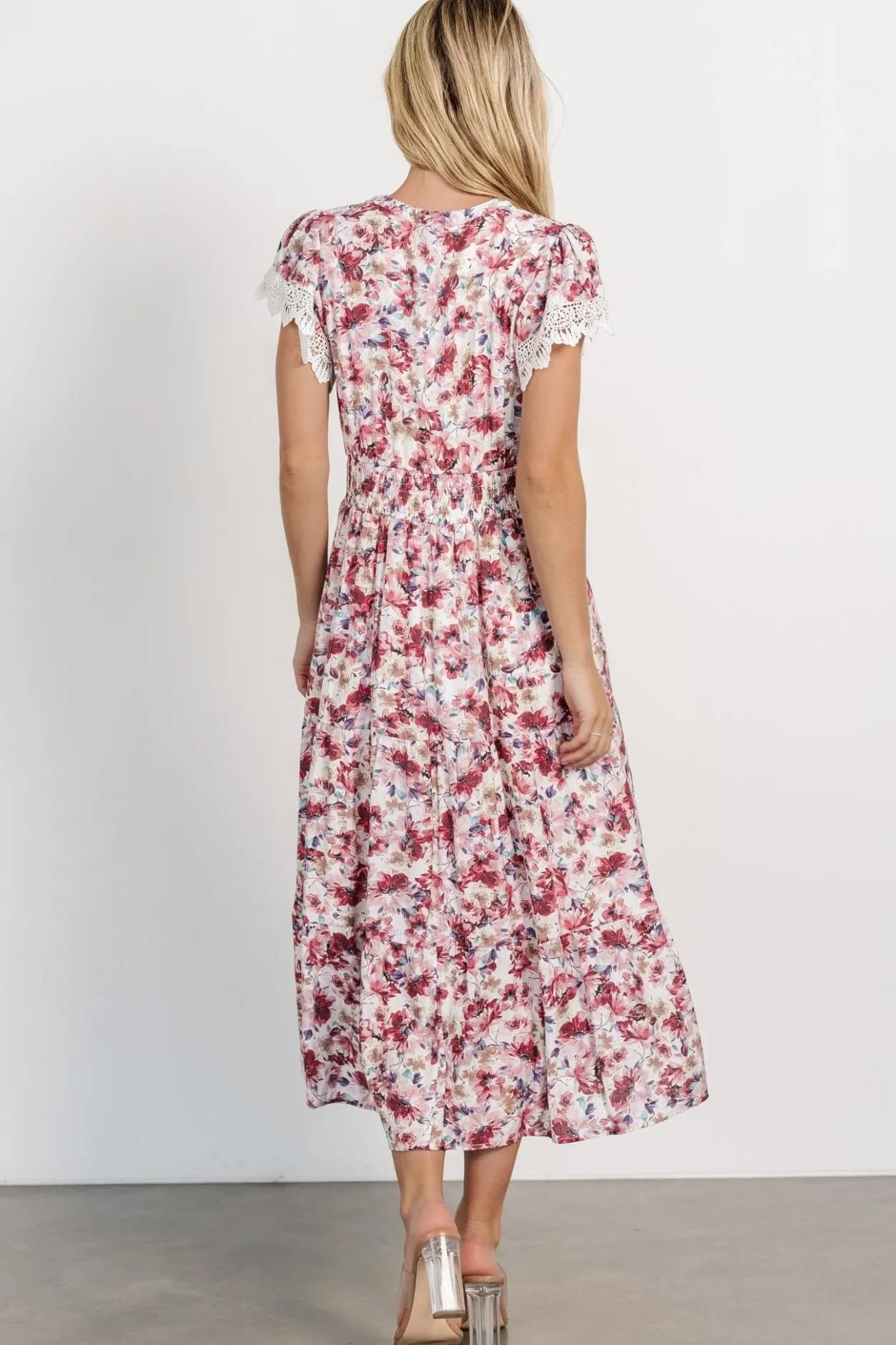 Outlet Baltic Born Aliyah Midi Dress | Berry Floral BerryFloral