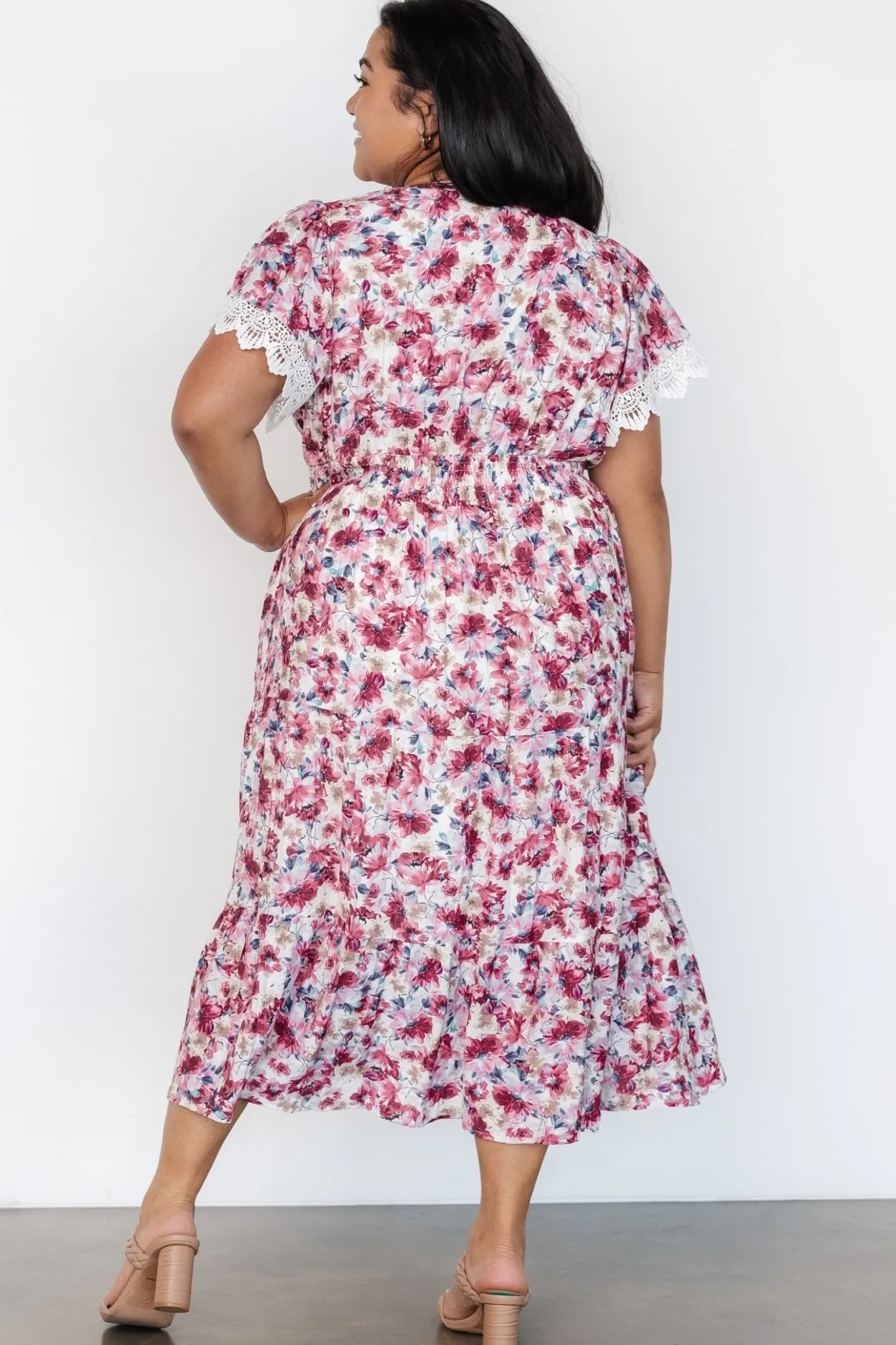 Outlet Baltic Born Aliyah Midi Dress | Berry Floral BerryFloral