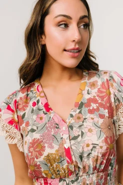 Sale Baltic Born Aliyah Midi Dress | Cream Multi Floral CreamMultiFloral