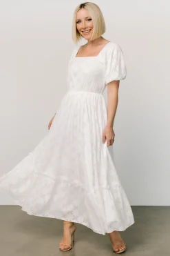 Clearance Baltic Born Alta Jacquard Maxi Dress | Off White OffWhite