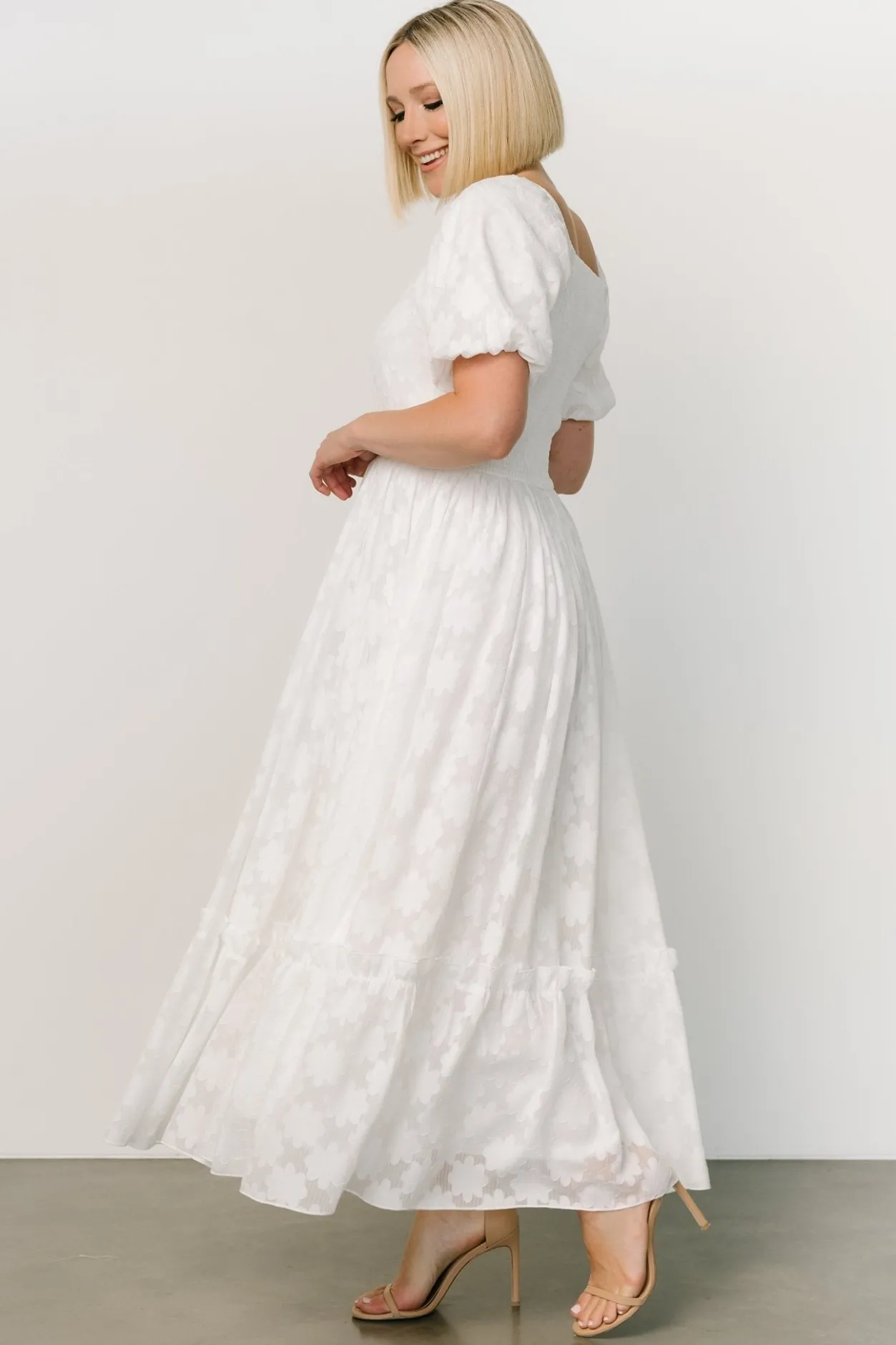 Clearance Baltic Born Alta Jacquard Maxi Dress | Off White OffWhite