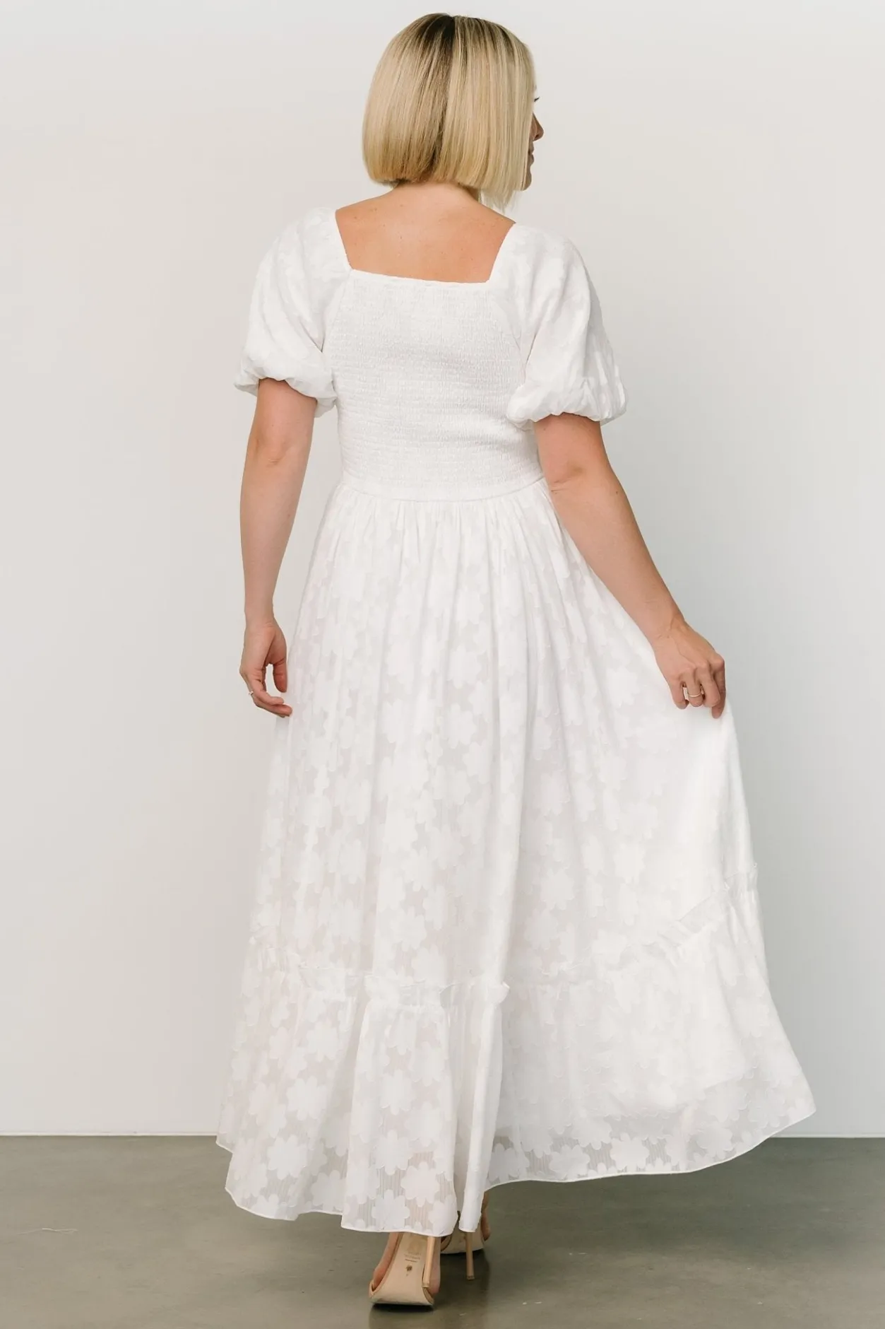 Clearance Baltic Born Alta Jacquard Maxi Dress | Off White OffWhite