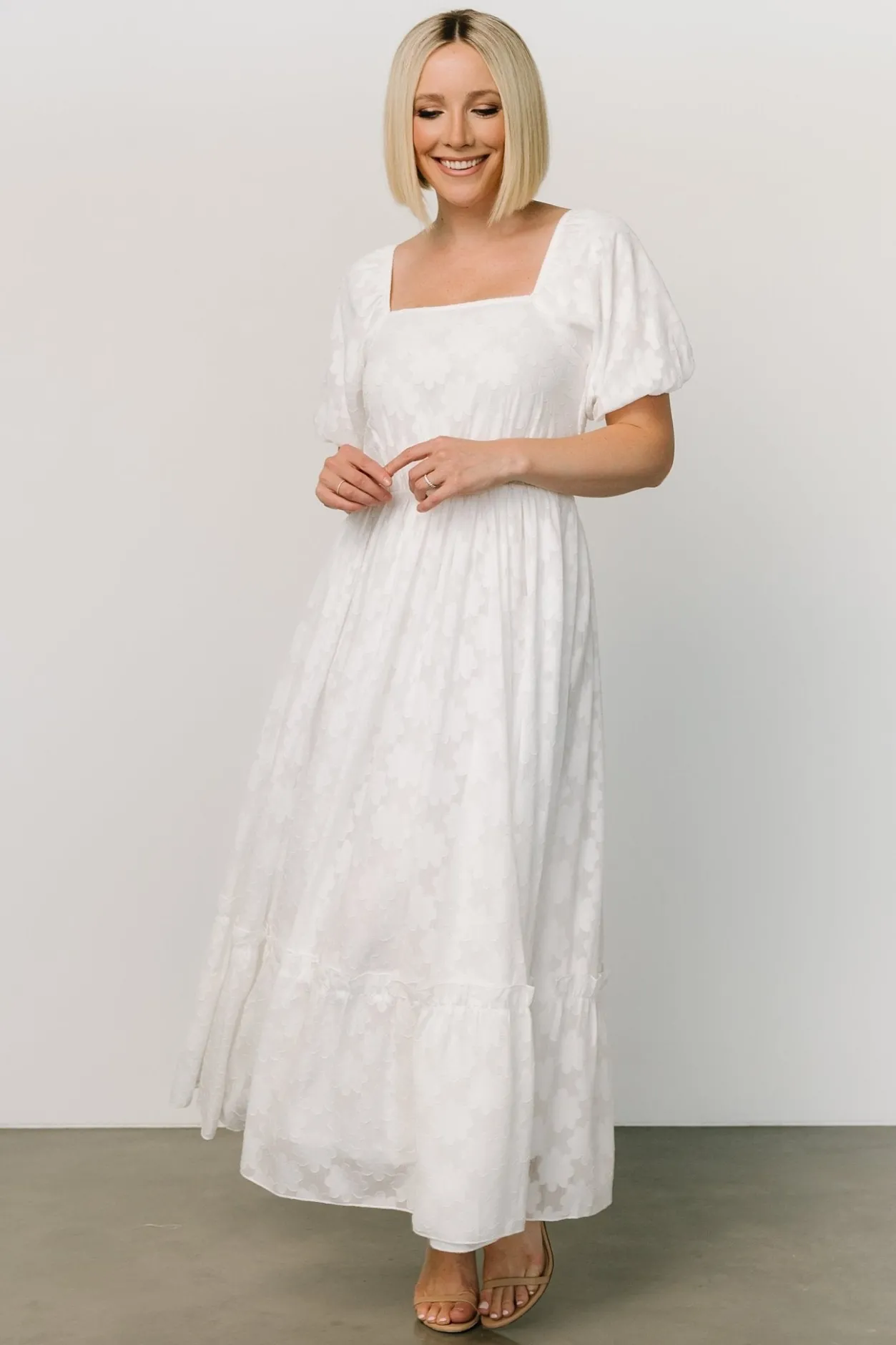 Clearance Baltic Born Alta Jacquard Maxi Dress | Off White OffWhite