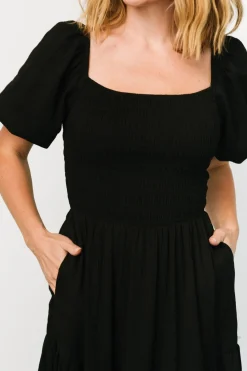 Hot Baltic Born Amaya Smocked Dress | Black