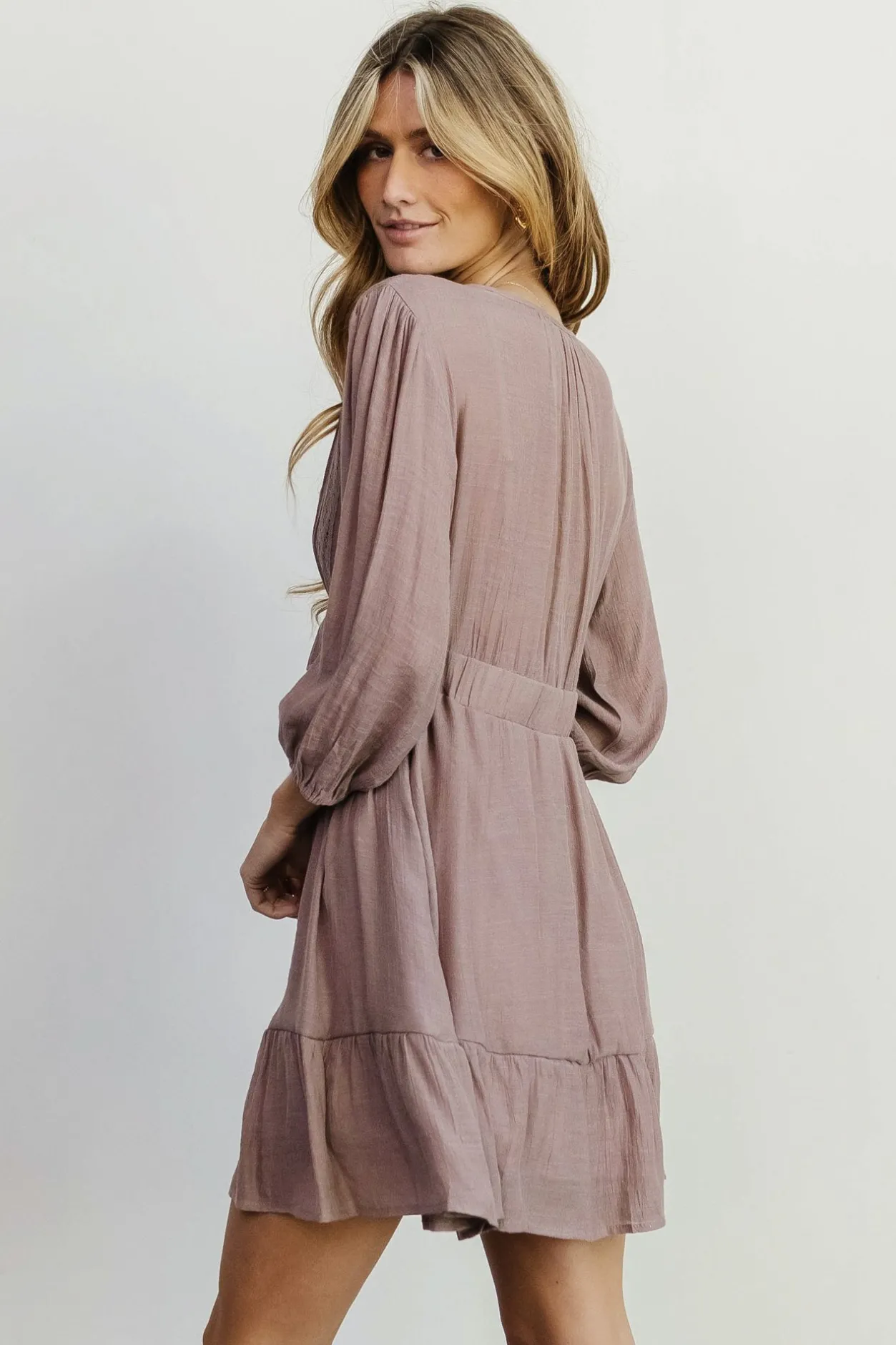 Outlet Baltic Born Amelia Boho Mini Dress | Dusty Lavender DustyLavender