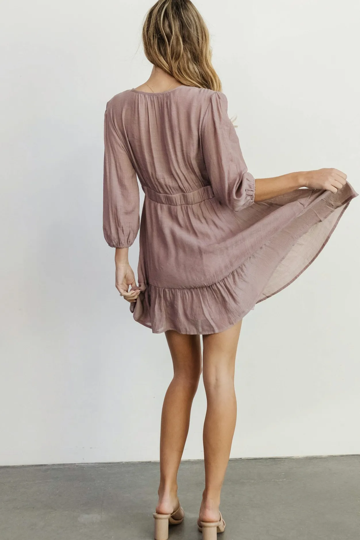 Outlet Baltic Born Amelia Boho Mini Dress | Dusty Lavender DustyLavender