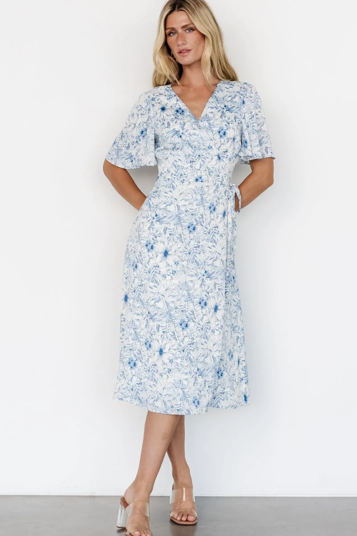 New Baltic Born Amelie Wrap Midi Dress | Blue Print BluePrint