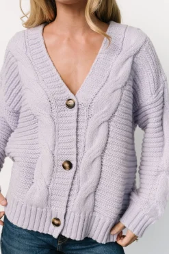 Fashion Baltic Born Ames Cable Knit Cardigan | Lavender