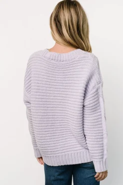 Fashion Baltic Born Ames Cable Knit Cardigan | Lavender