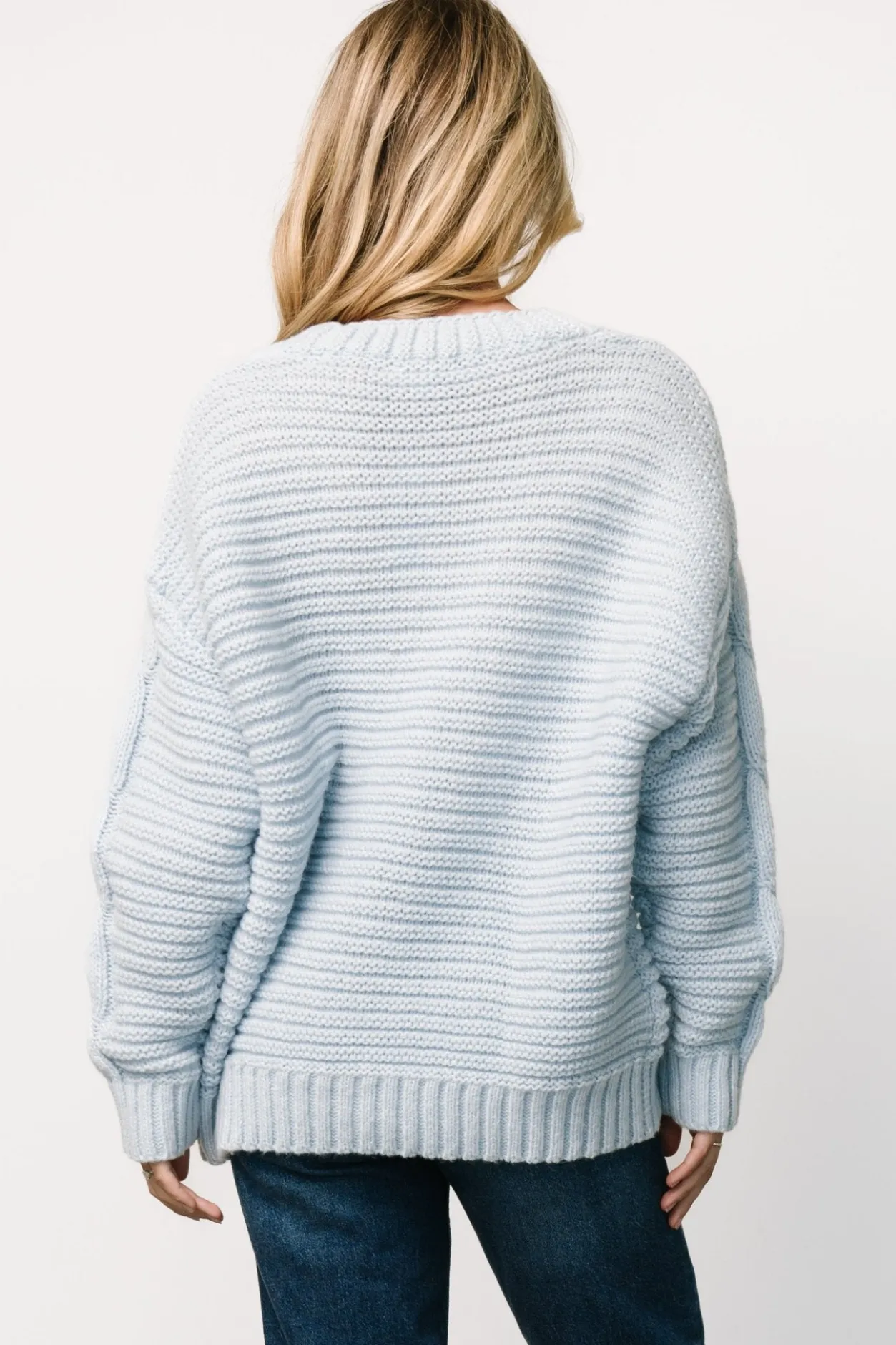 Online Baltic Born Ames Cable Knit Cardigan | Light Blue LightBlue