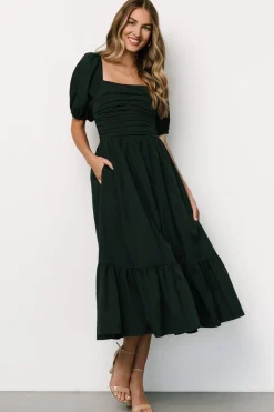 Best Baltic Born Andrea Pleated Midi Dress | Forest Green ForestGreen