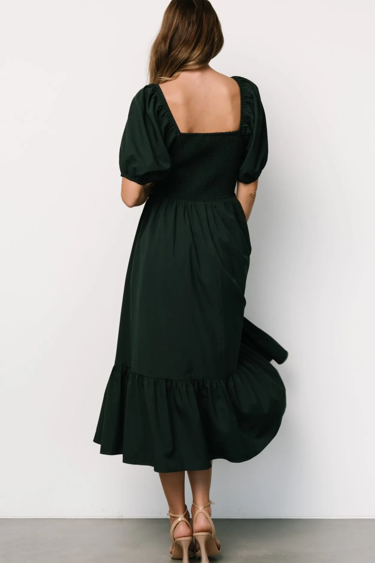 Best Baltic Born Andrea Pleated Midi Dress | Forest Green ForestGreen