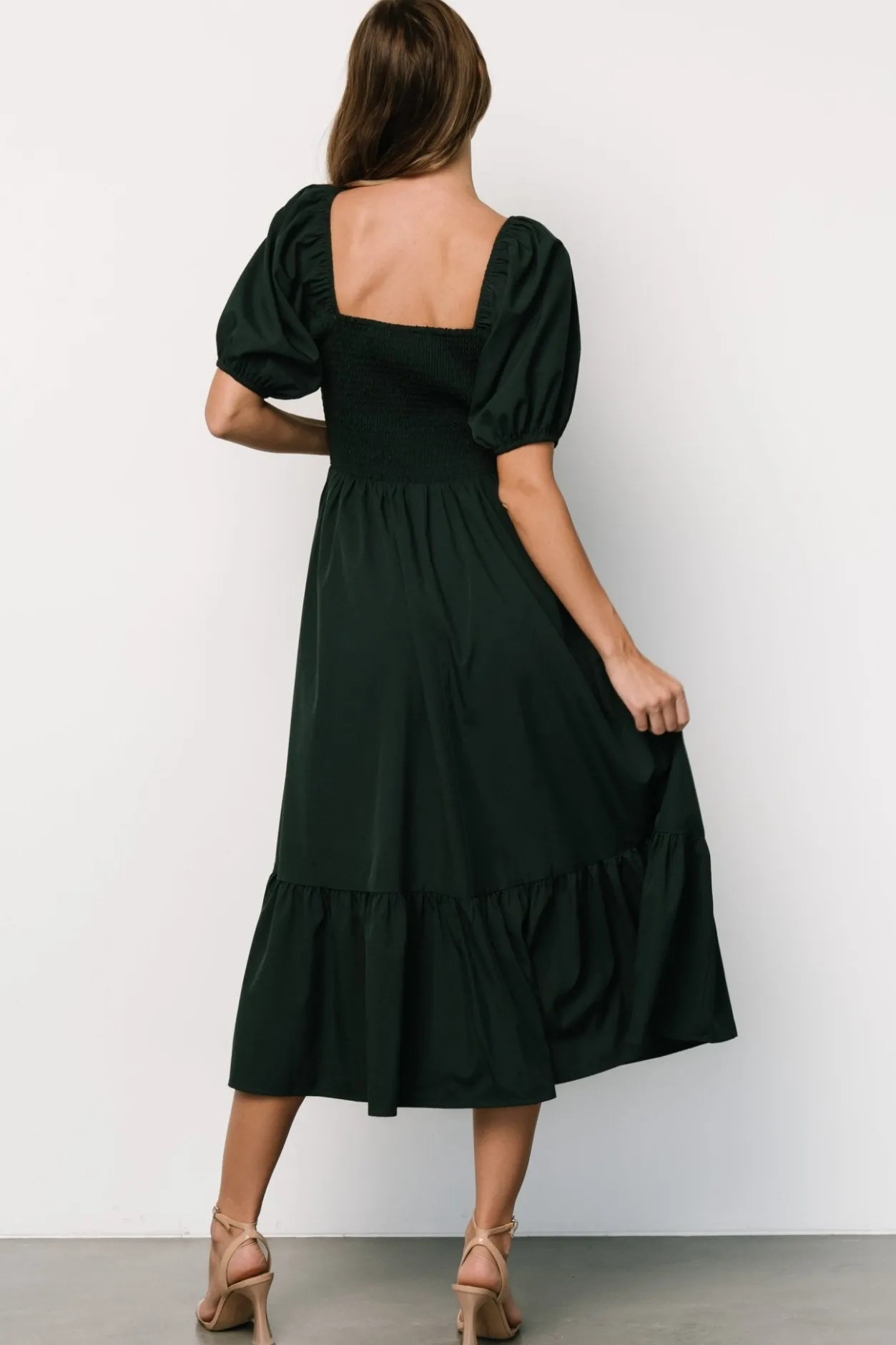 Best Baltic Born Andrea Pleated Midi Dress | Forest Green ForestGreen