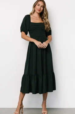 Best Baltic Born Andrea Pleated Midi Dress | Forest Green ForestGreen