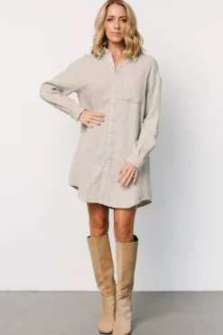 Fashion Baltic Born Andres Button Shirt Dress | Light Sage LightSage