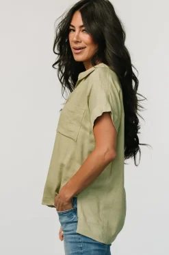 Outlet Baltic Born Andrews Button Top | Sage