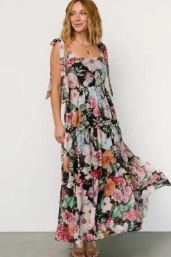 Hot Baltic Born Anita Maxi Dress | Black Multi Floral BlackMultiFloral