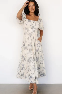 Online Baltic Born Annabeth Midi Dress | Cream + Slate Floral Cream+SlateFloral