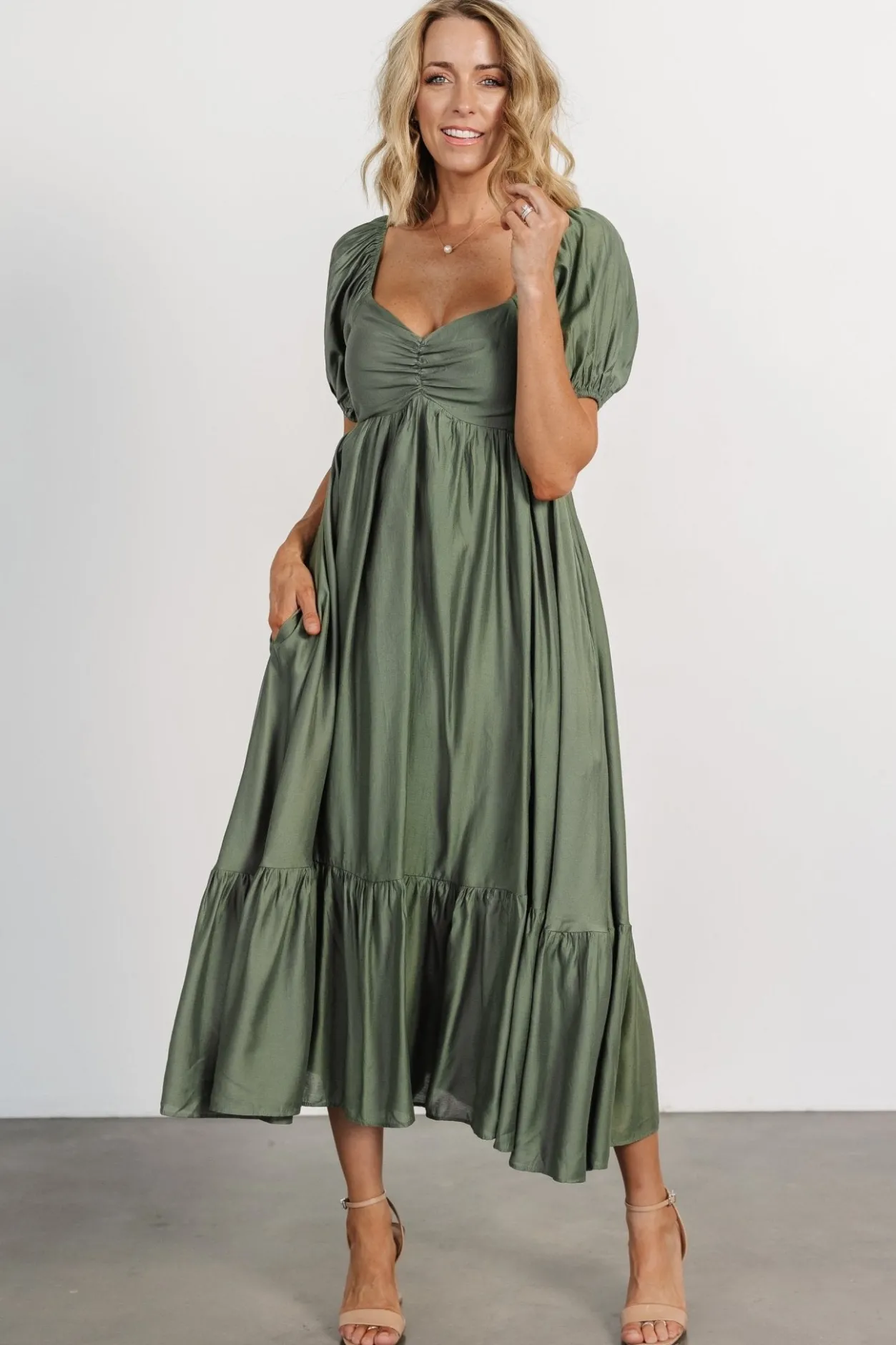 Sale Baltic Born Annalisa Midi Dress | Olive