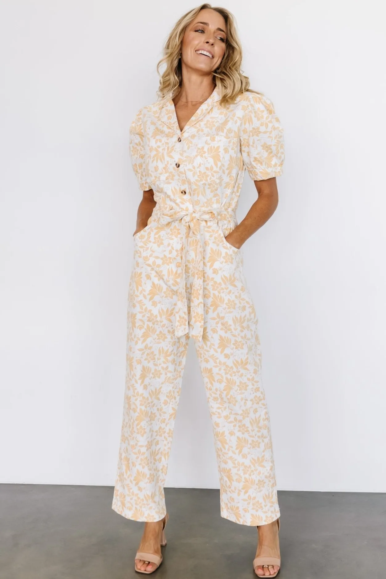 Best Baltic Born Annalise Jumpsuit | White + Yellow White+Yellow