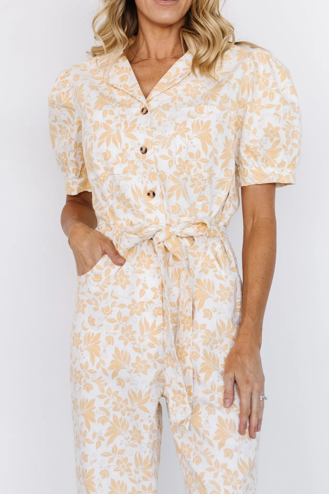 Best Baltic Born Annalise Jumpsuit | White + Yellow White+Yellow