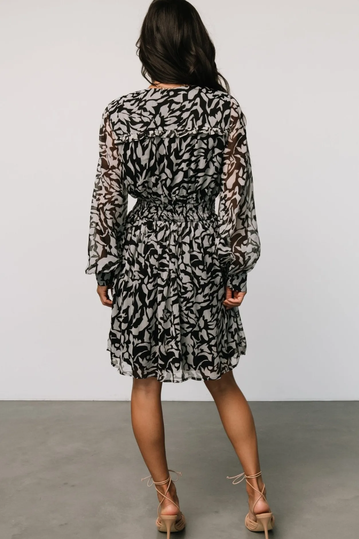 Sale Baltic Born Anne Short Dress | Black Print BlackPrint