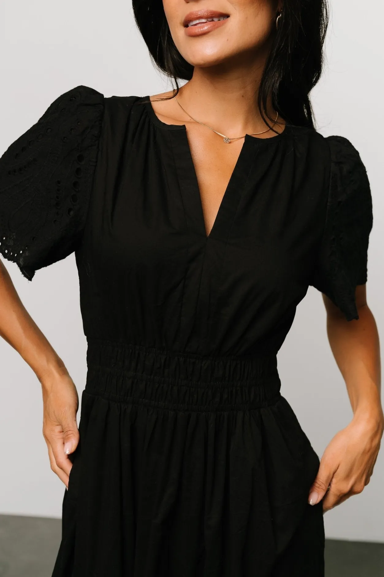 Sale Baltic Born Annette Eyelet Maxi Dress | Black